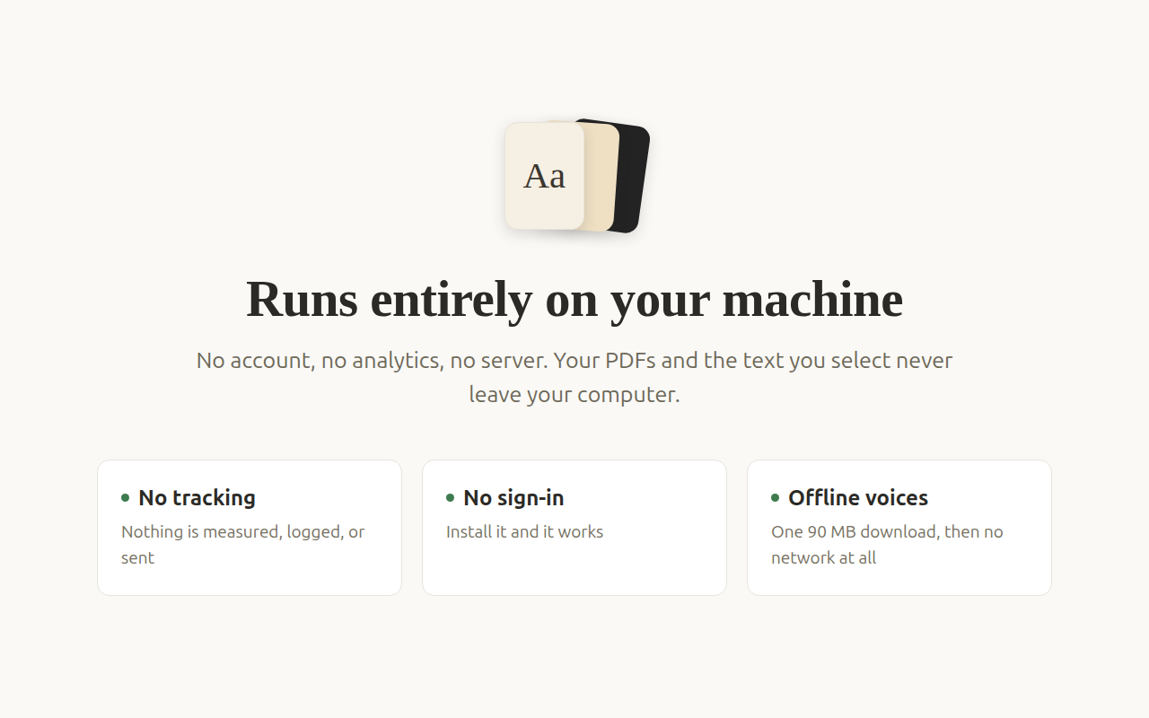 Runs on your machine