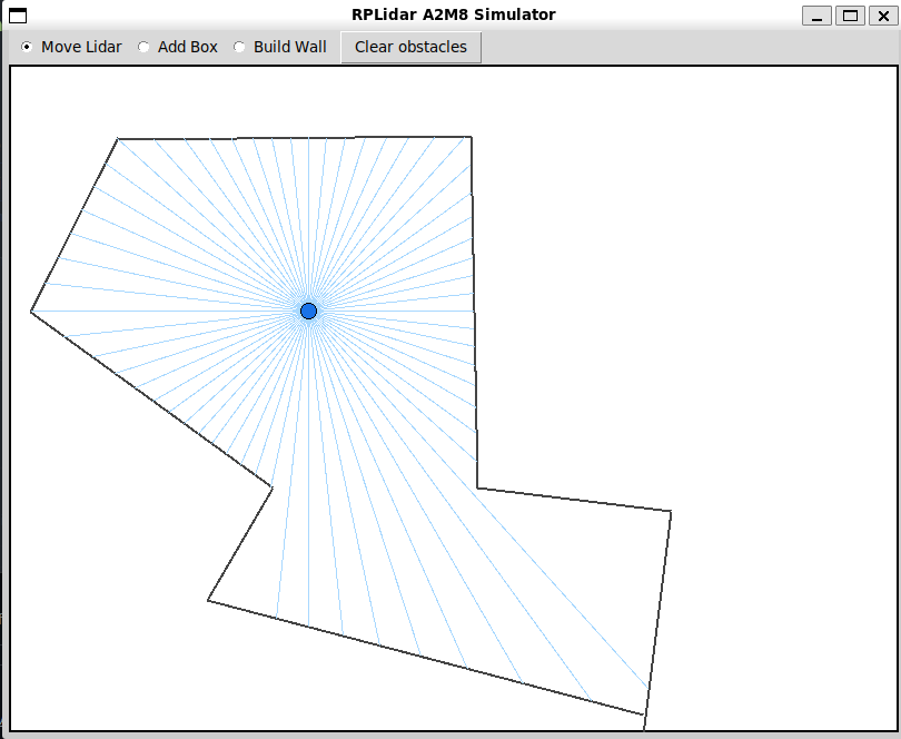 RPLidar A2M8 Simulator preview